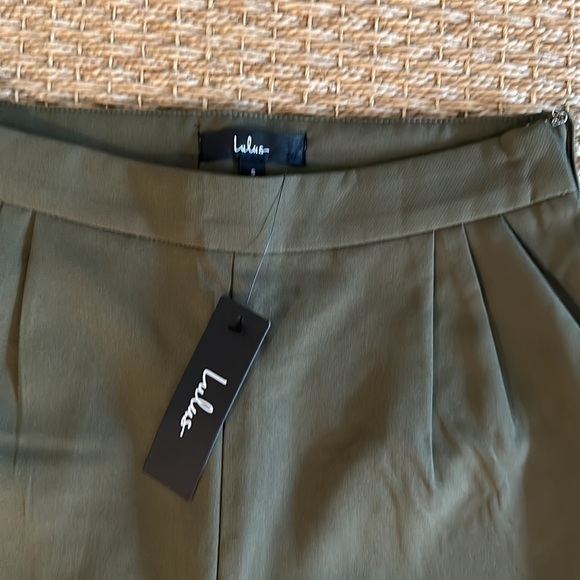 Lulus Like Clockwork Olive Green Trouser Pant - Picture 3 of 4
